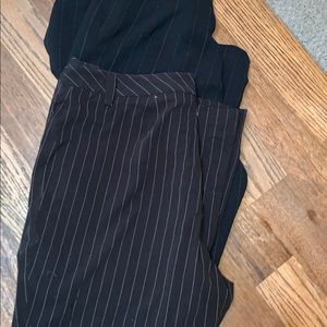 Black pin striped dress slacks